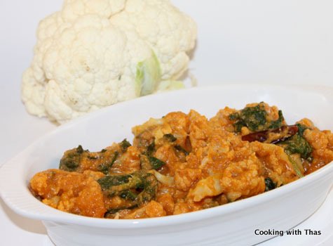 Cauliflower Fenugreek Leaves Korma
