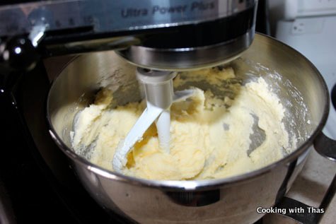 creaming butter and sugar