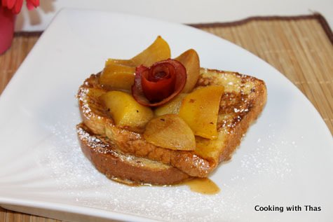 french toast with caramelized plums