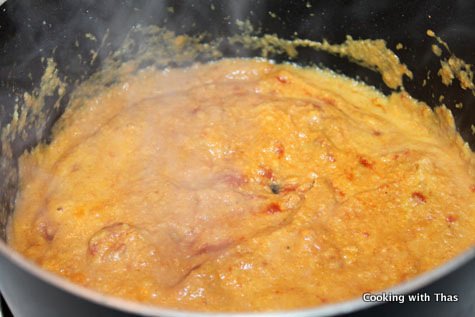 Making Cauliflower Fenugreek Leaves Korma