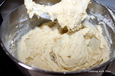making coconut cake batter