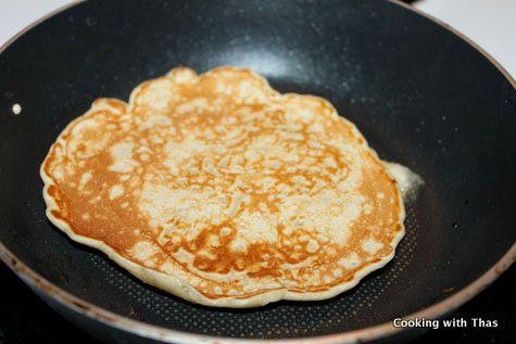 making oatmeal pancake
