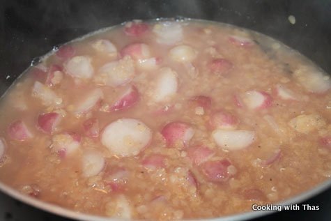 making radish-soup