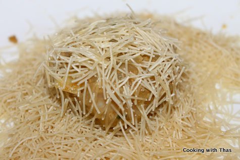 making tuna bird's nest cutlet