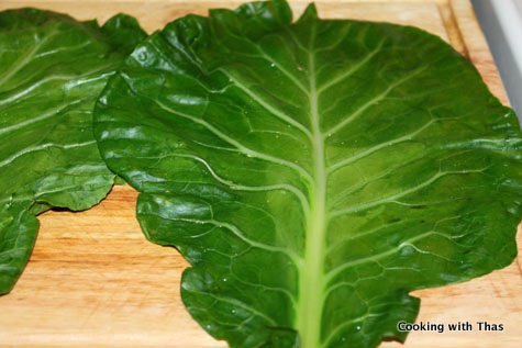 steamed collard green