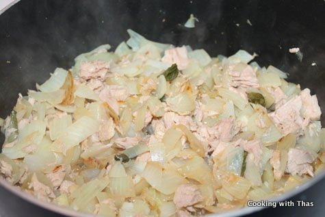 tuna cutlet-making