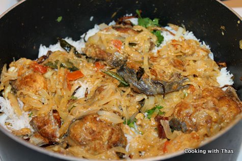 layering fish masala