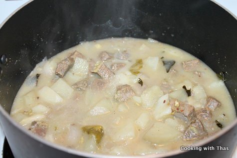 making beef stew