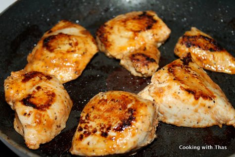 making taco chicken