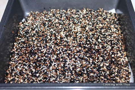 baked sesame flax seeds bars