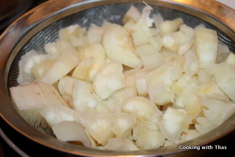 boiled tapioca
