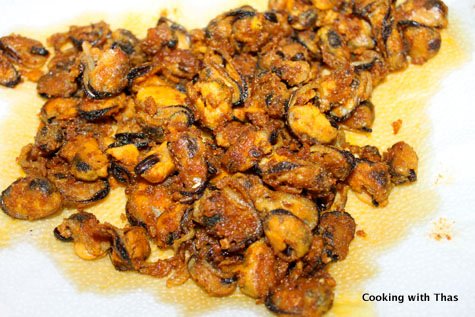 fried mussels
