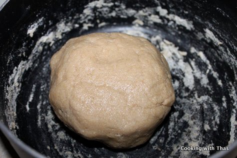 kneading chapati