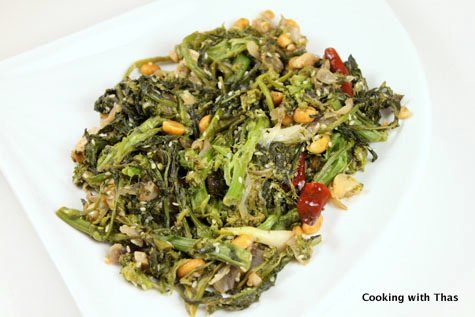Peanut Rabe Rapini stir fry