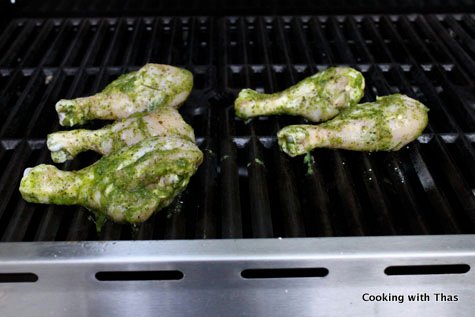 grilling-cilantro drumsticks