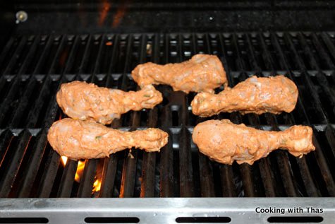 grilling tandoori chicken