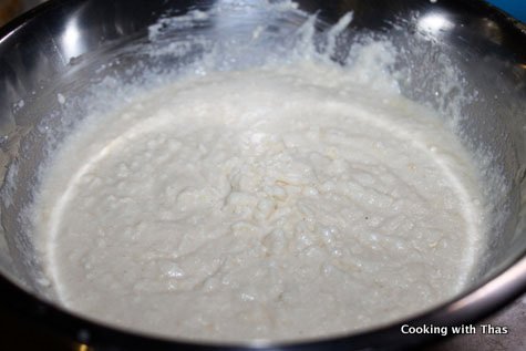 making basbousa batter