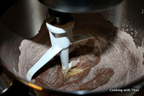 mixing batter
