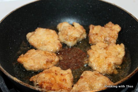 frying chicken nuggets
