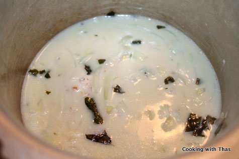 making coconut-rice