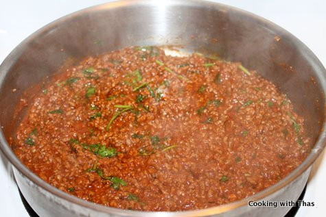 cooking ground beef