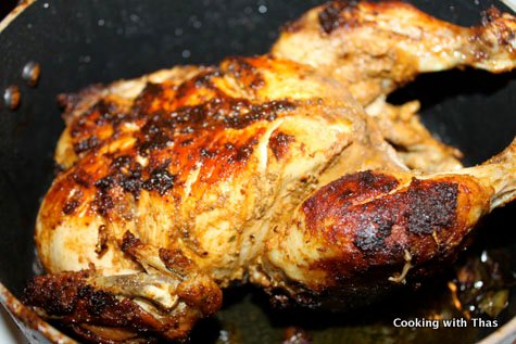 frying whole chicken