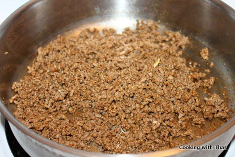 ground beef sauteeing