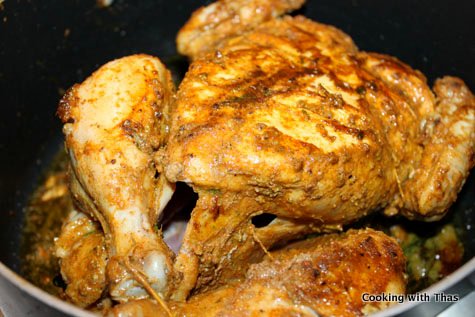 initial frying whole chicken