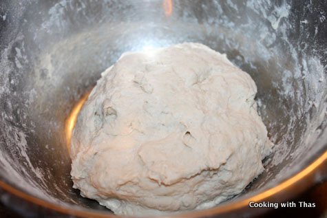 making pizza dough