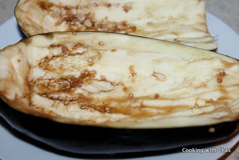 scooped eggplant