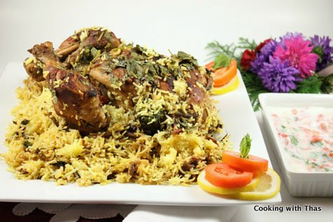 Thas's signature-whole chicken biryani