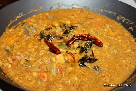 Sambar with seasoning