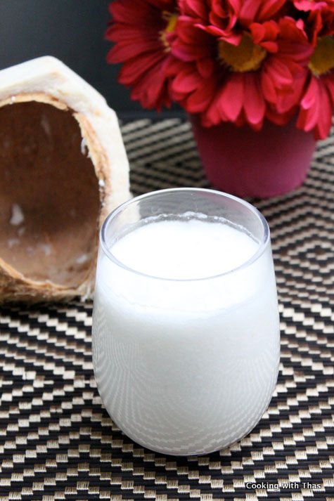 Tender coconut milkshake