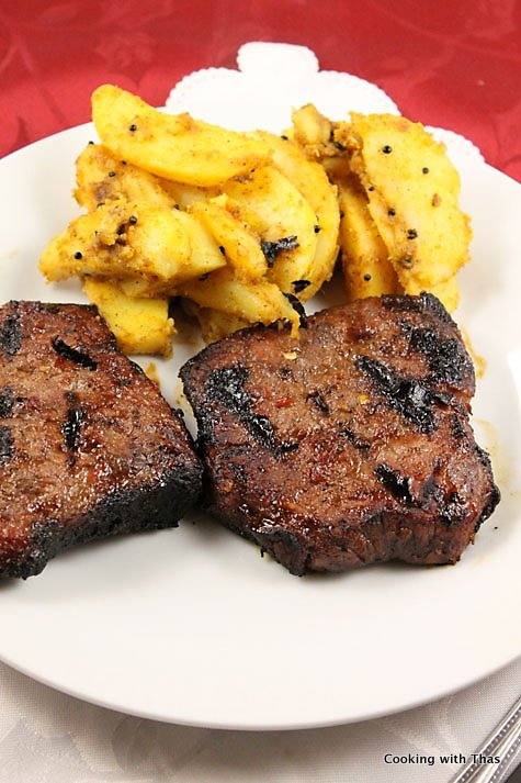 Asian glazed-grilled steak