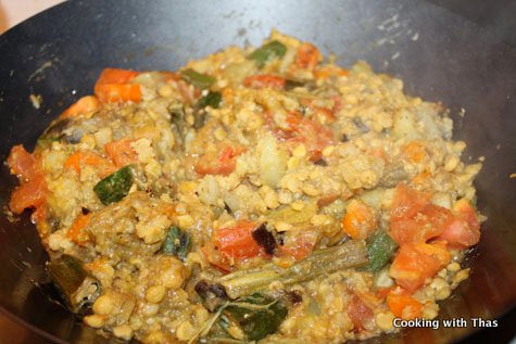 making-sambar