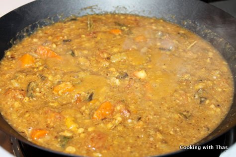 making sambar