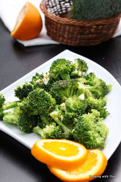 Orange Broccoli - 2 minutes Microwaved Recipe Orange Broccoli - 2 minutes Microwaved Recipe