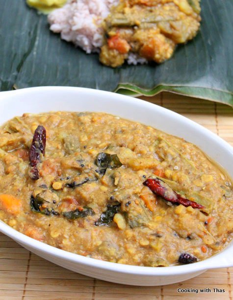 sambar or lentil-mixed veggie curry