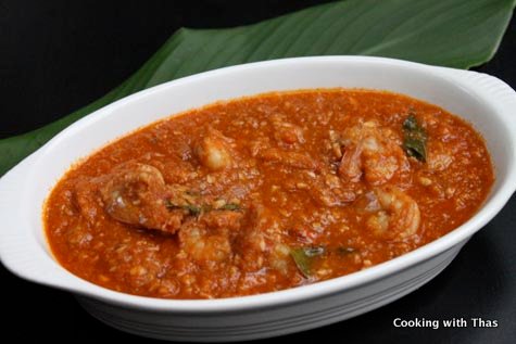 Shrimp red curry