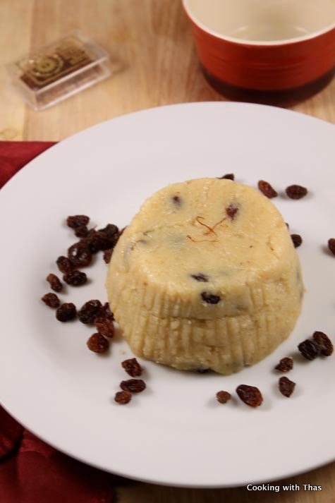 almond saffron halwa