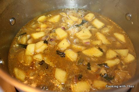 making apple-couscous