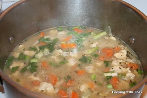 making chicken soup
