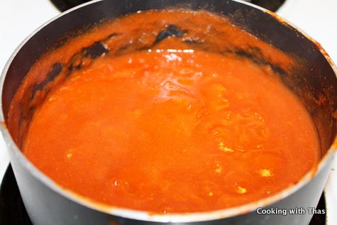 making sauce