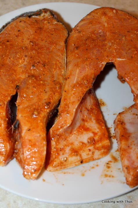 marinated salmon