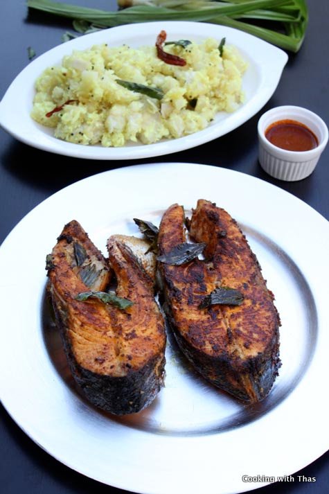 Salmon in coconut oil