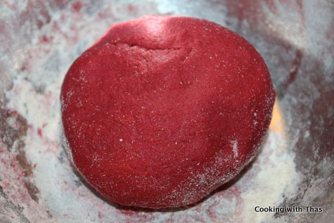 Beetroot roti dough