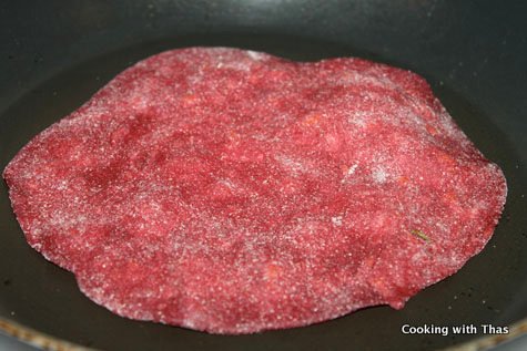 cooking beetroot roti