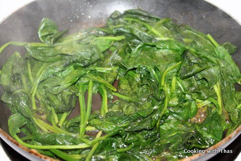 cooking spinach