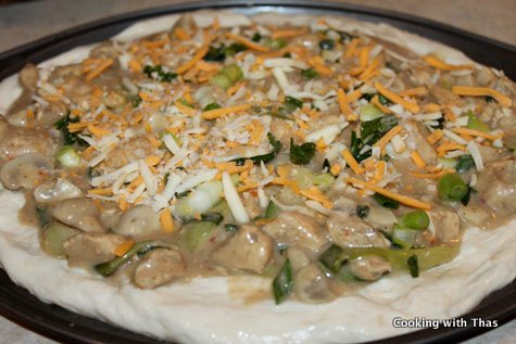 making asian style pizza