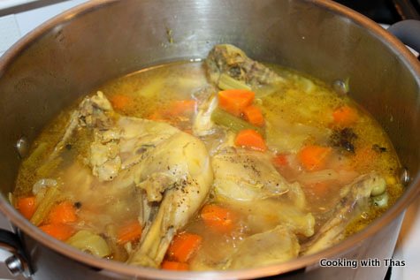 making braised-chicken